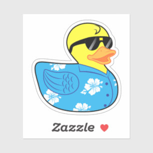 Rubber Ducky in het Hawaiiaanse Shirt Aloha Sticker