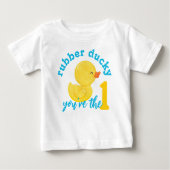 Rubber Ducky Je bent het One First Birthday T-Shir (Voorkant)