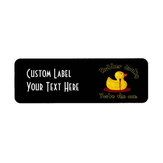 Rubber Ducky - Jij bent degene - Bleeding Duck Etiket (Voorkant)