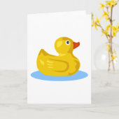 Rubber Ducky Kaart (Gele Bloem)