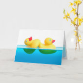 Rubber Ducky Kaart (Gele Bloem)