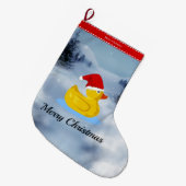 Rubber Ducky kerstgroet Grote Kerstsok (Voorkant (Hangend))