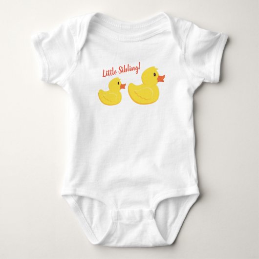 Rubber Ducky Little Sibling Baby Bodysuit (Voorkant)