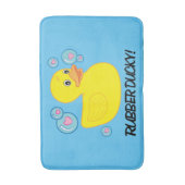 Rubber Ducky met hartgevulde bubbels Badmat (Voorkant Verticaal)