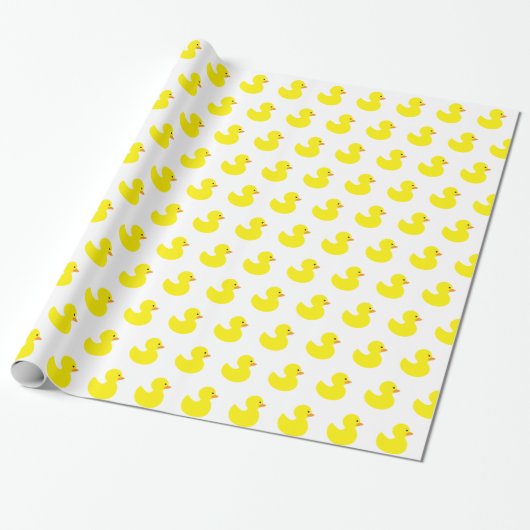 Rubber Ducky Patroon Gift Wrapping Paper Cadeaupapier (Uitgerold)