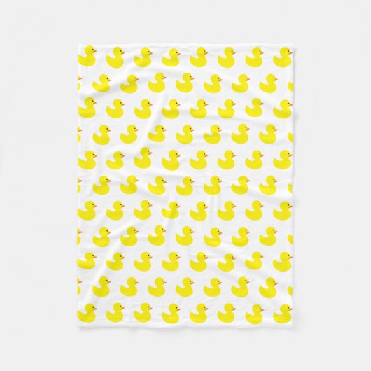 Rubber Ducky Pattern Fleece Blanket Deken (Voorkant)