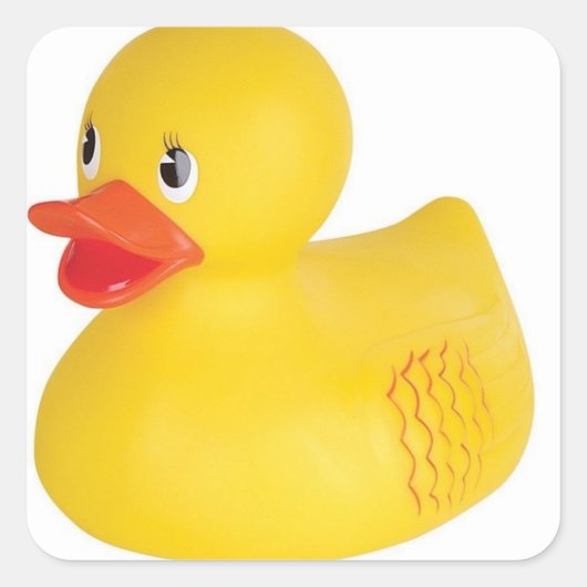 Rubber Ducky Vierkante Sticker (Voorkant)