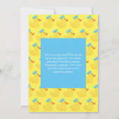 Rubber Ducky Voorschoolse Afstudeerfeest Elementai Kaart (Achterkant)