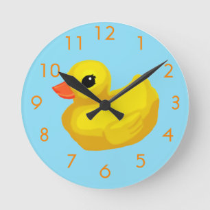 Rubber Ducky Wall Clock Ronde Klok