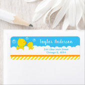 Rubber Ducky Yellow en Blue Etiket (Insitu)