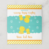 Rubber Ducky Yellow en Green Baby shower (Buitenkant ongevouwen)