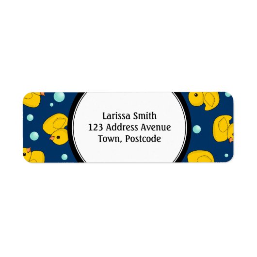 Rubber eend adresetiketten etiket (Voorkant)