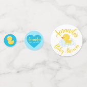 Rubber eend Baby shower Confetti (Achterkanten)