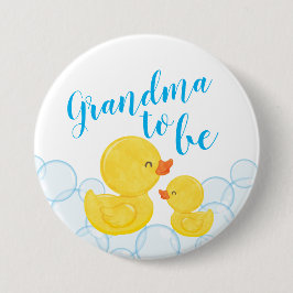 Rubber eend Baby shower oma te worden Ronde Button 7,6 Cm