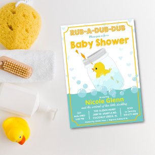 Rubber Eend Baby Shower Uitnodiging