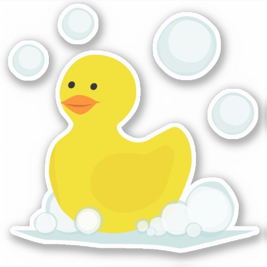 Rubber eend bubbels sticker (Voorkant)