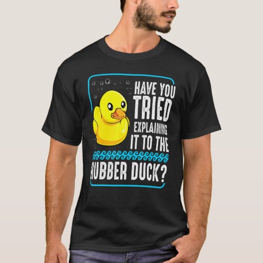 Rubber Eend Debugging Web Coder Programmeur Debugg T-shirt (Voorkant)