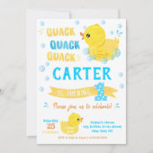 Rubber Eend Eerste Verjaardag Uitnodigingen (Voorkant)