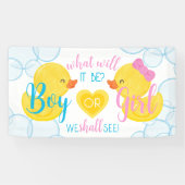 Rubber Eend Geslacht Neutraal of Reveal Feestje  Spandoek (Horizontaal)