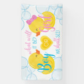 Rubber Eend Geslacht Neutraal of Reveal Feestje  Spandoek (Verticaal)