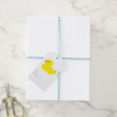 Rubber Eend Illustratie Baby shower Gift Label Cadeaulabel (Met Touw)