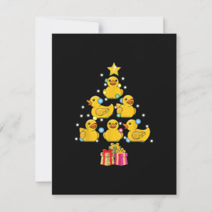 Rubber Eend Kerstboom Eendje Kwak Kerstmis Kaart
