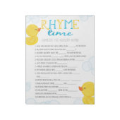 Rubber eend kwekerij rijm Baby shower spel pakket Notitieblok (Gedraaid)