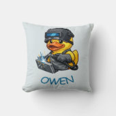 Rubber Eend Lasser Kussen (Voorkant)
