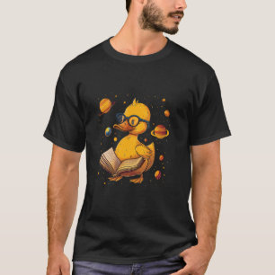 Rubber Eend Lezen Boek Planeet Wetenschap Rubber E T-shirt