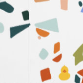 Rubber Eend Modern geïllustreerd terrazzo patroon Behang (Zoom)