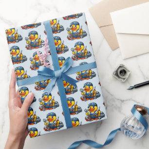 Rubber Eend Monteur Cadeaupapier