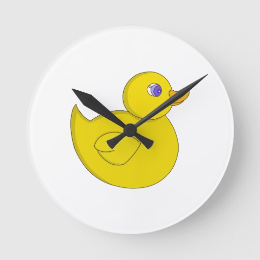 Rubber Eend Ronde Klok (Voorkant)