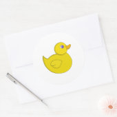 Rubber Eend Ronde Sticker (Envelop)