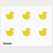 Rubber Eend Ronde Sticker (Vel)