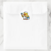 Rubber Eend Schilder Ronde Sticker (Tas)