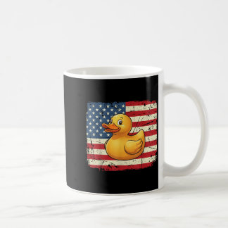 Rubber Eend USA Vlag Onafhankelijkheidsdag Bad Een Koffiemok