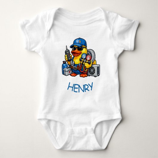 Rubber Eend Verwarming en Koeling Technicus Romper (Voorkant)
