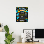 Rubber eenden Bubels First Birthday chalkboard Poster (Thuiskantoor)