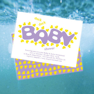 Rubber Eenden Eend Eend Baby Shower Uitnodiging