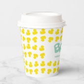 Rubber eenden met Baby naam papieren bekers (Voorkant)