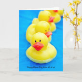 Rubber Eenden voor naamdag van groep Kaart (Gele Bloem)