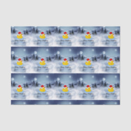 Rubber Eendje Kerstgroeten Tissuepapier