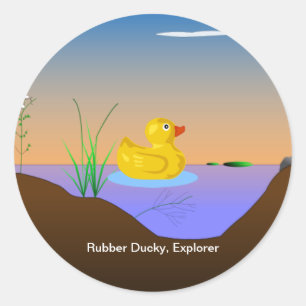 Rubber Eendje, Ontdekkingsreiziger Ronde Sticker