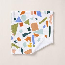 Rubber Eendje Terrazzo Patroon Bad Handdoek