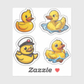 Rubber eendjes stickers (Vel)