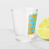 Rubber Euck Pattern Blue Print Shot Glass Shot Glas (Links)
