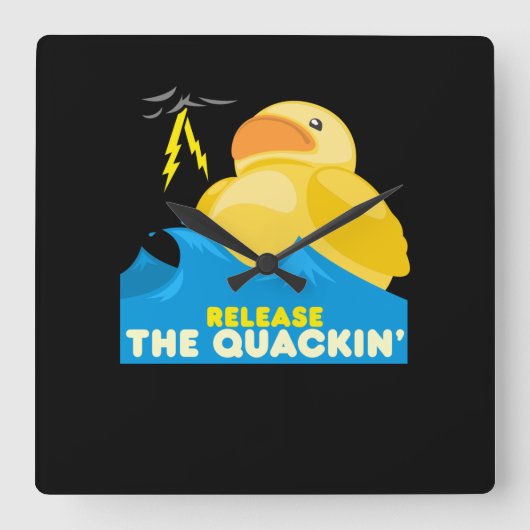 Rubber Euck Vierkante Klok (Voorkant)