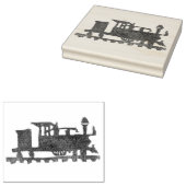 Rubber gestempeld trein 	rubberstempel (Gestempeld)