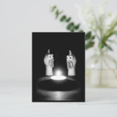 Rubber kip kerst briefkaart (Staand voorkant)