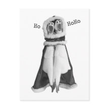 Rubber kip Santa Briefkaart